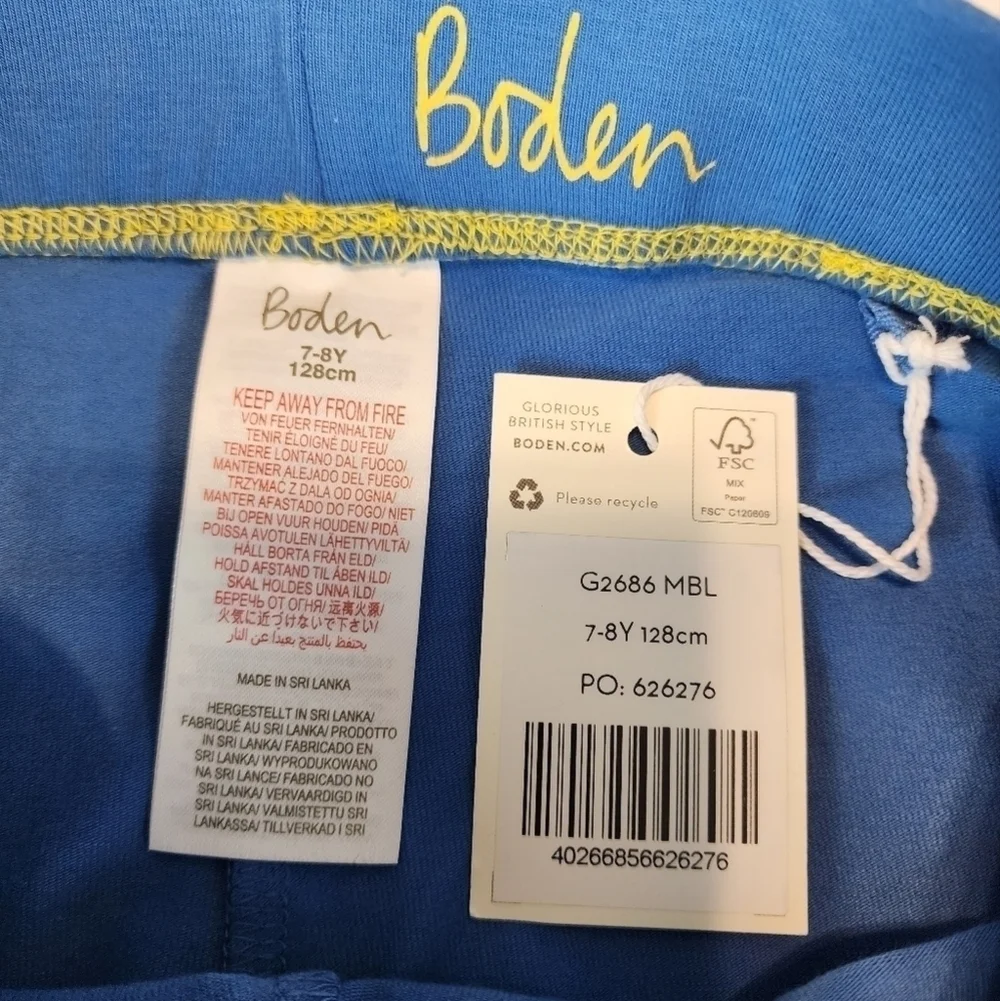 Mini Boden size 7-8 cropped leggings Blue